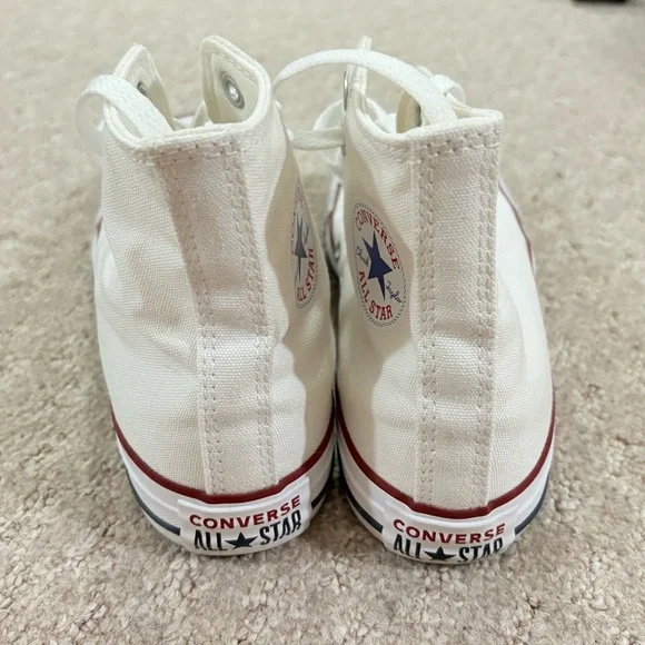 Converse All Star Chuck Taylor Womens 5.5 Shoes White High Top Sneakers - Picture 4 of 10